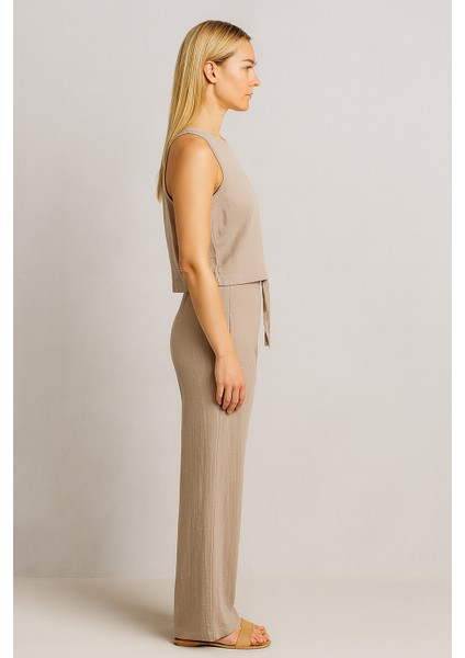 Krinkle Dokulu Pantolon-Gri modelleri