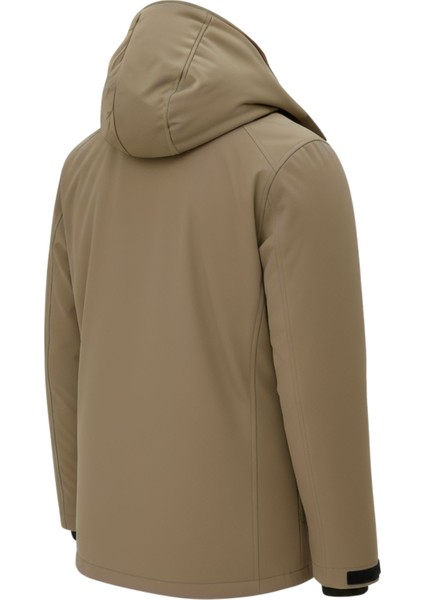 Erkek Kahverengi Outdoor Su Geçirmez Kapüşonlu Kışlık Kaban – Rüzgar ve Yağmura dayanıklı fırsatları