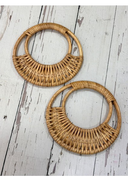 Gerçek Bambu Çanta Sapı Ay Model 1 Çift