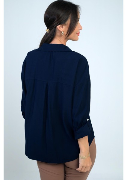 Kadın Kol Katlamalı Lyocell Gömlek fırsatları