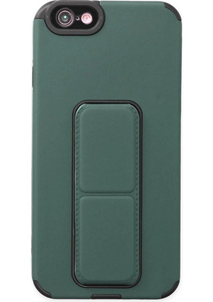 iPhone 6 Kılıf Mega Standlı Silikon - Yeşil