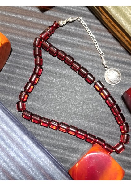 Sıkma Çubuk Kehribar Tesbih Bordo Renk fiyatları