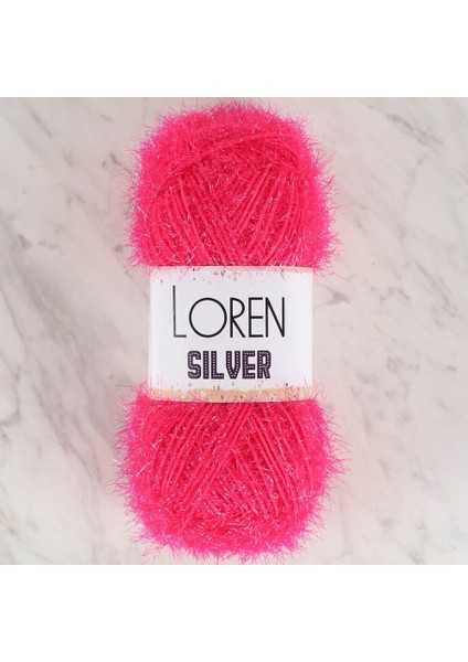 Loren Silver Fuşya El Örgü Ipi - RS0021 - 34077