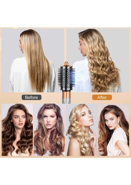 Dyson Airwrap Saç Kurutma Makinesi Çok Amaçlı Şekillendirici ve Adaptörlü Saç Kıvırma Aleti Için Büyük Yuvarlak Hacim Verici Fırça, Altın (Yurt Dışından) modelleri