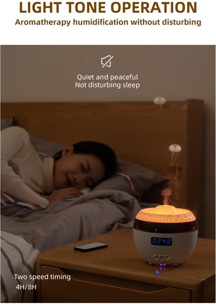 Dinamik Nemlendirici Ev Masaüstü Dijital Ekran Saati Kablosuz Uzaktan Kumanda Esans Yağı Aromaterapi Makinesi Ab Fişi A (Yurt Dışından) indirimleri