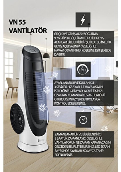 Vn 55 Kule Vantilatör fiyatları