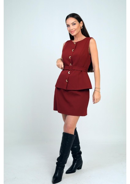 Kadın Kendinden Telalı Üst Astarlı Iki Parça Görünümlü Elbise fiyatları