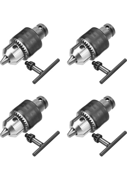 4x 1 5-10MM 1/16 Inç - 3/8 Inç Kapasiteli Anahtar Matkap Aynası Anahtarı Dönüştürücü 1/2 Inç Soket Kare Dişi Adaptör (Yurt Dışından)