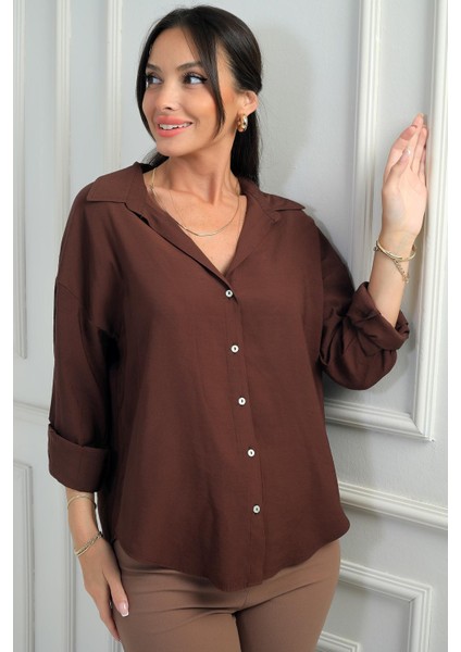 Kadın Kol Katlamalı Lyocell Gömlek fiyatları