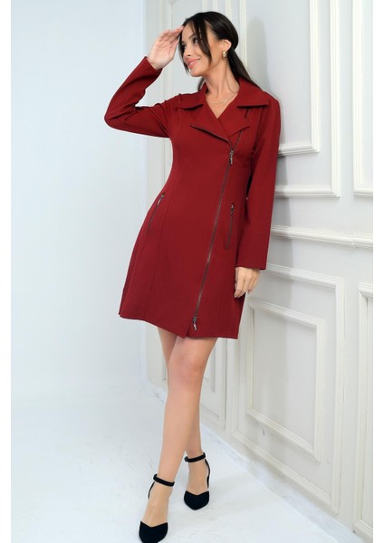 Kadın Fermuar Detaylı Kısa Elbise fiyatları