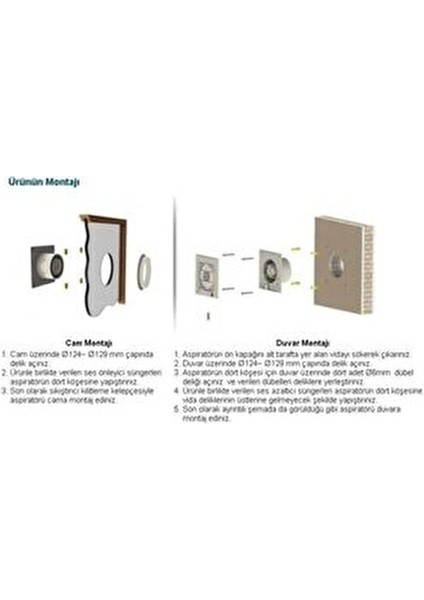 AİRCOL120 Banyo ve Tuvalet Aspiratörü 160M3 - 120MM modelleri