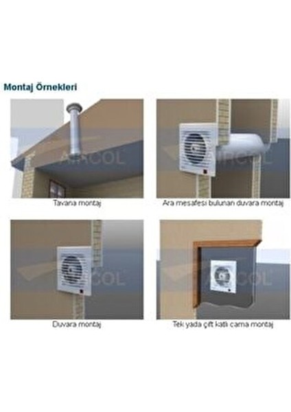 AİRCOL120 Banyo ve Tuvalet Aspiratörü 160M3 - 120MM fırsatları