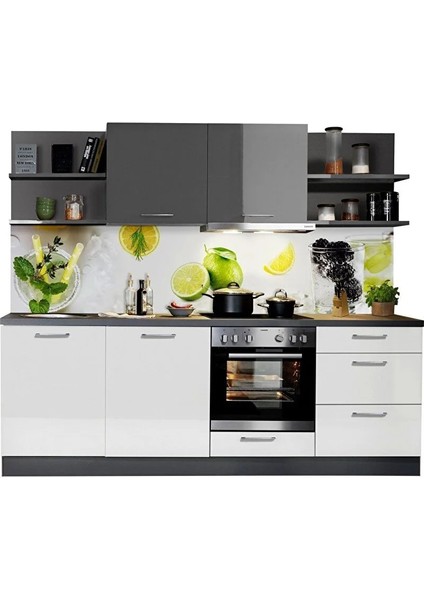Tdesigno Irmak Mutfak 240 cm Tezgah Dahil Değil