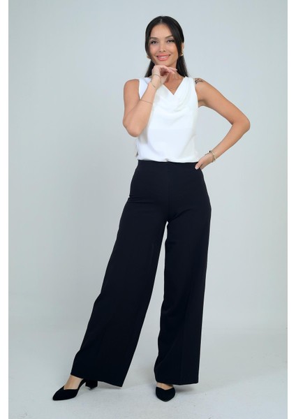 Kadın Yandan Fermuarlı Bol Paça Çakızlı Pantolon fiyatları