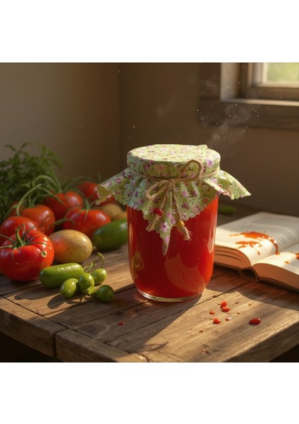 10 Adet Çıtır Çiçekli Kavanoz Kapağı Örtüsü ve Boncuklu Bağlama Ipi fiyatları