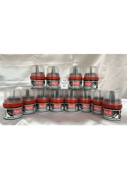 x 12 Adet Siyah Ayakkabı Boyası