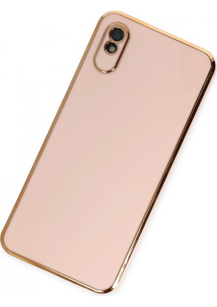 Xiaomi Redmi 9A Kılıf Volet Silikon - Pembe modelleri