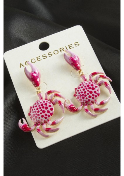 Yengeç Mineli Küpe