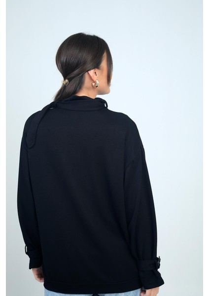 Kadın Önü Fermuarlı Kargo Cepli Toka Detaylı Osyho Kumaş Hırka fırsatları