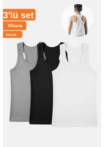 Erkek Çocuk 3'lü Ribana Sporcu Atlet