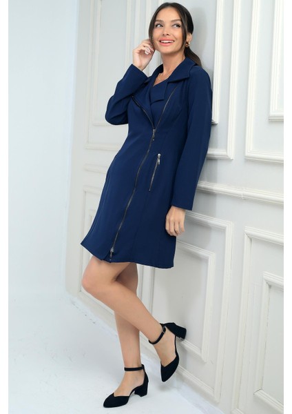 Kadın Fermuar Detaylı Kısa Elbise fiyatları