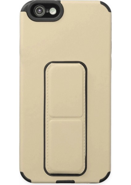 iPhone 6 Kılıf Mega Standlı Silikon - Gold