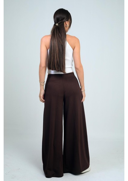 Kadın Beli Lastikli Cepli Önü Pileli Bol Paça Osyho Pantolon fırsatları