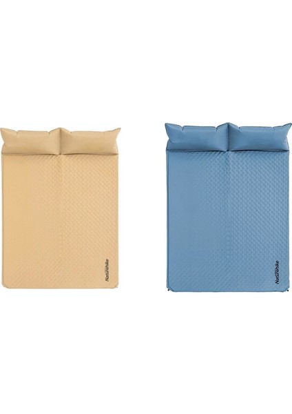 Ultralight Çift Kişilik Şişme Kamp Matı | 185*130*2.5 cm | Mavi