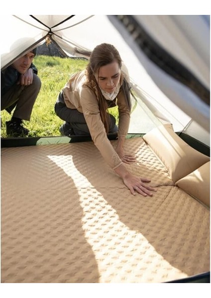 Ultralight Çift Kişilik Şişme Kamp Matı | 185*130*2.5 cm | Mavi fırsatları