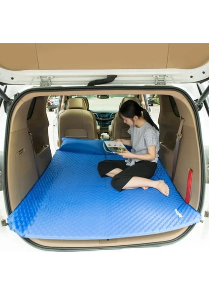 Ultralight Çift Kişilik Şişme Kamp Matı | 185*130*2.5 cm | Mavi