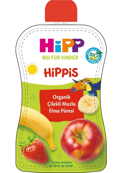 P Organik Çilekli Muzlu Elmalı Meyve Püresi 100 gr modelleri