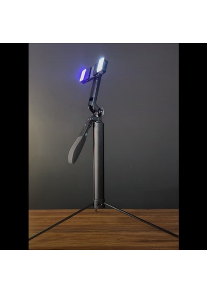 Taşınabilir Rgb Işıklı Multi-Function Tripod Stand Telefon Tutucu Tripod Selfie Stick Bluetooth fiyatları
