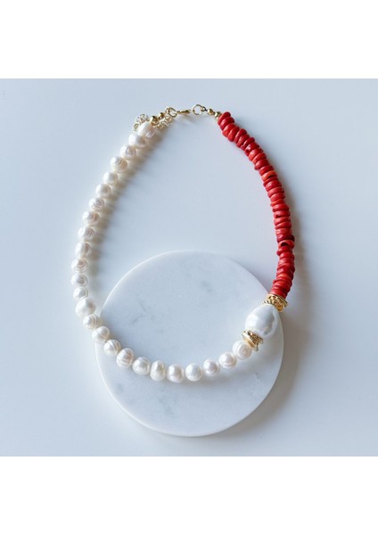 Mercan-Inci Barok Kolye