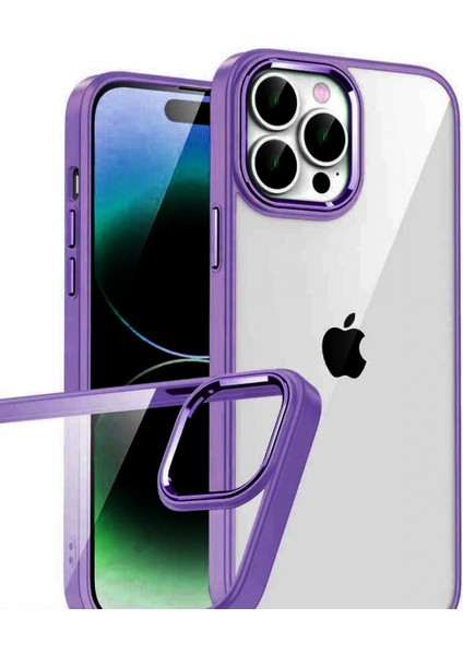 Apple iPhone 15 Pro Max Lensli Silikon - Mor fiyatları