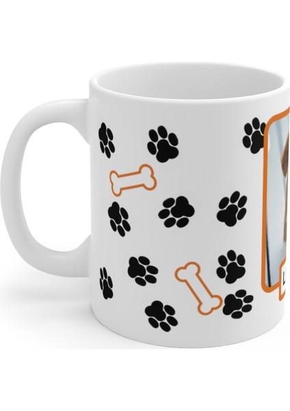 Kişiye Özel Köpek Tasarımlı Resim ve Isim Yazılı Seramik Kupa Bardak fiyatları