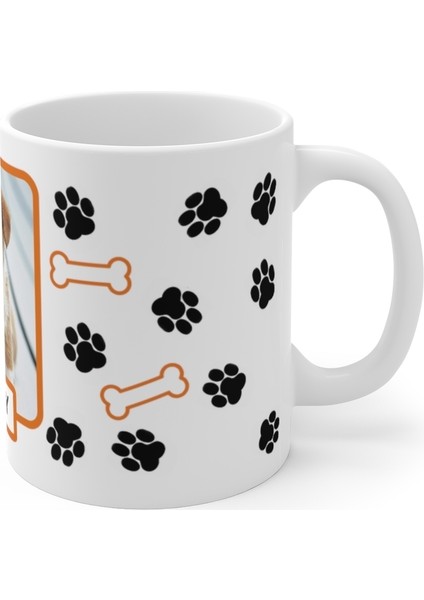 Kişiye Özel Köpek Tasarımlı Resim ve Isim Yazılı Seramik Kupa Bardak modelleri