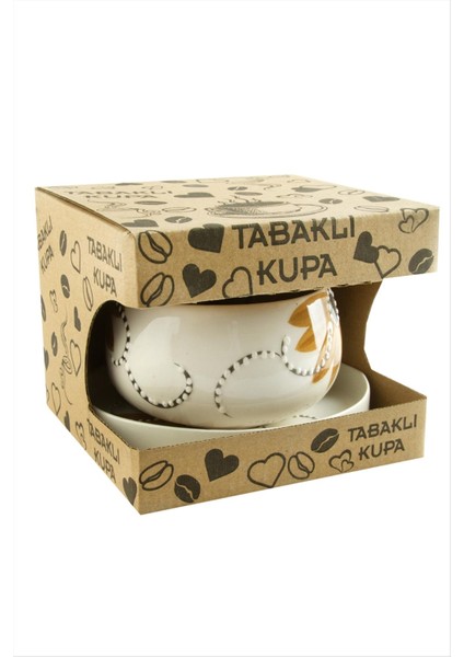 Ayçiçek Desenli Seramik Tabaklı Kupa fiyatları