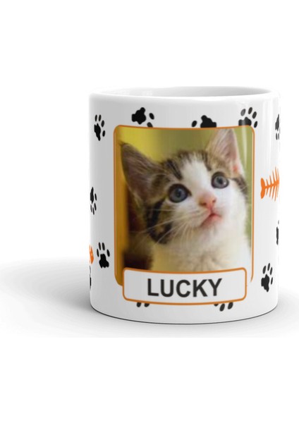 Kişiye Özel Kedi Tasarımlı Isim ve Resim Baskılı Seramik Kupa Bardak modelleri
