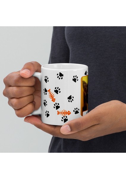 Kişiye Özel Kedi Tasarımlı Isim ve Resim Baskılı Seramik Kupa Bardak fırsatları