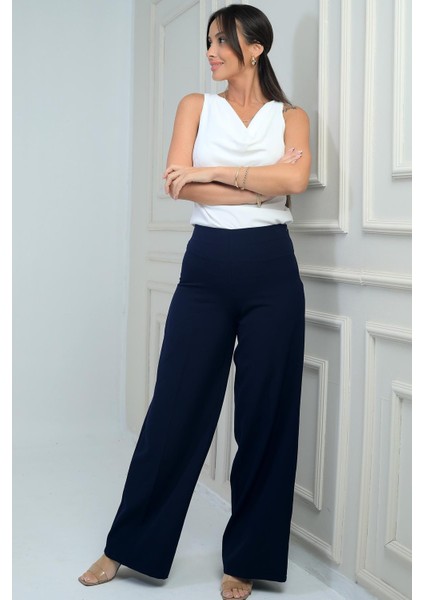 Kadın Yandan Fermuarlı Bol Paça Çakızlı Pantolon fiyatları