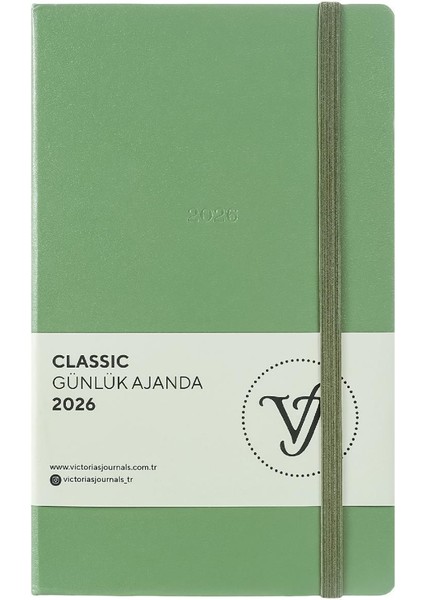 Classic 2026 Günlük Ajanda 13x21 cm Sert Kapak Ivory 70gr.