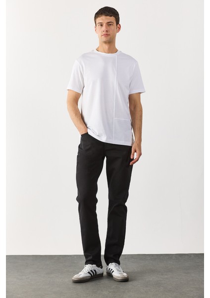 Richard Slim Fit 5 Cep Parça Boya Pantolon-Siyah