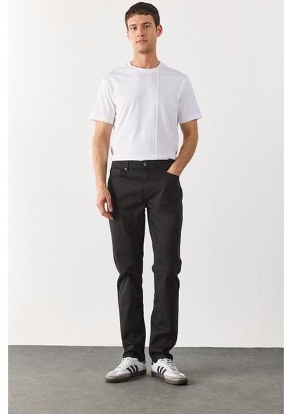 Richard Slim Fit 5 Cep Parça Boya Pantolon-Siyah indirimleri