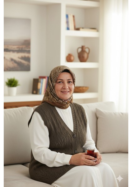 Kadın Kışlık Pamuklu Triko Klasik Örme Anne Yelek Düğmeli Çift Cepli Rahat Kesim Likralı fırsatları