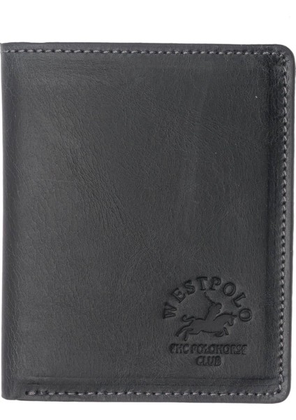 Kağıt Para ve Bol Kart Bölmeli Unisex Crazy Eskitme Hakiki Deri Cüzdan Kartlık - Antrasit indirimleri