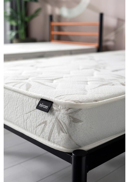 Einstein Metal Ranza + 2 Adet Bambo Yatak – 90X190 cm | Tek Kişilik Yataklı Ayrılabilir Metal Ranza