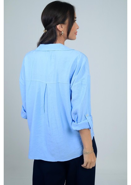 Kadın Kol Katlamalı Lyocell Gömlek fırsatları