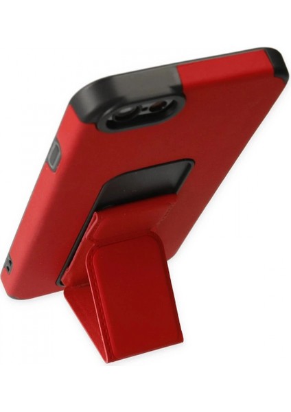 iPhone 6 Kılıf Mega Standlı Silikon - Kırmızı modelleri