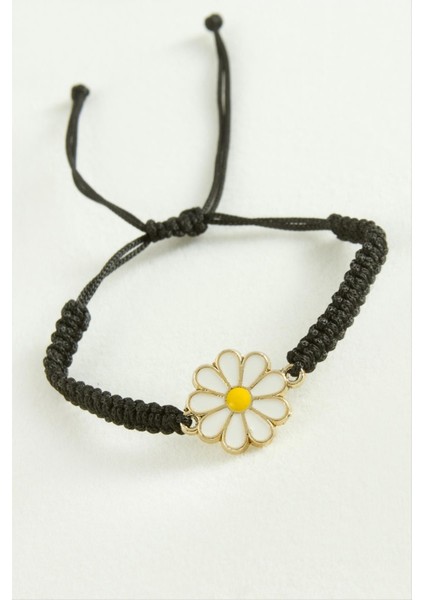 Papatya Makrome Ip Bileklik