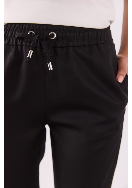 Alian Beli Lastikli Beach Pantolon(Tencel)(Tm)-Siyah indirimleri